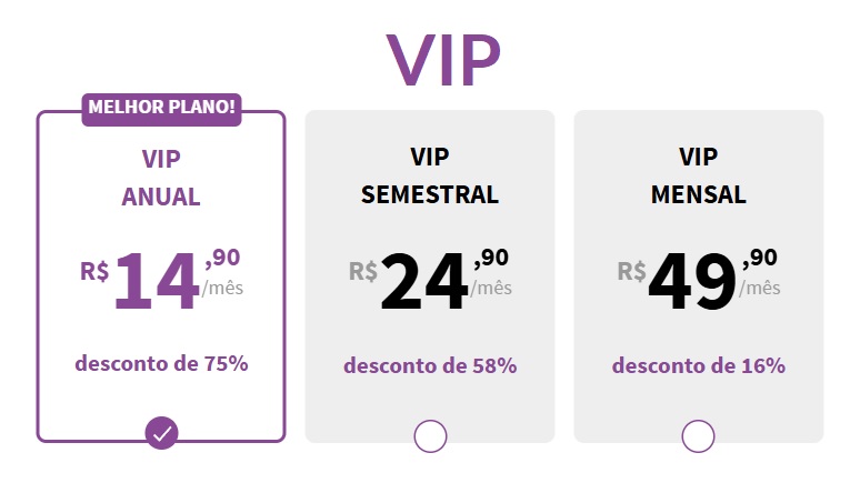 preço plano vip sexlog